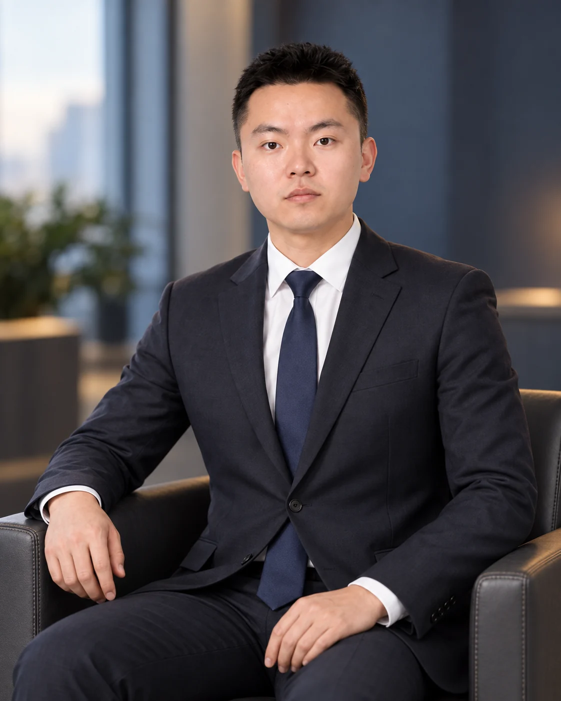 马海涛企业创始人形象照，基于本人提供照片制作